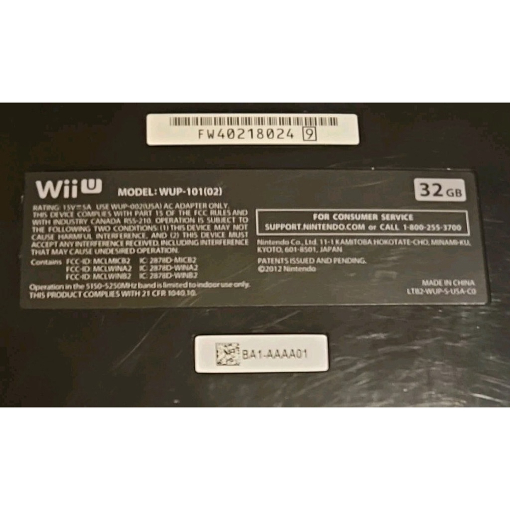Nintendo Wii U Deluxe 32GB Console WUP-101(02) With Gamepad WUP-010(USA) Cables - Picture 6 of 12